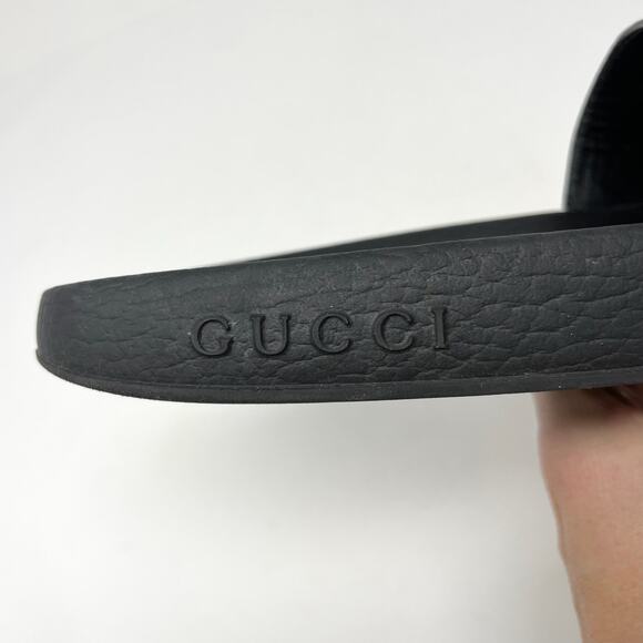 Gucci GG Blooms Supreme Floral Slide Slip On Rubber Sandals Flats EU 37 - Picture 9 of 13